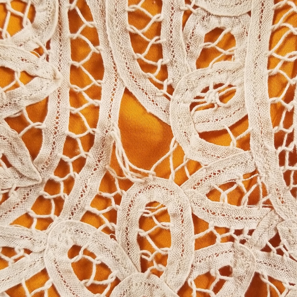 🌟HP🌟Anthropologie Odille Yellow Lace Skirt - Picture 6 of 7